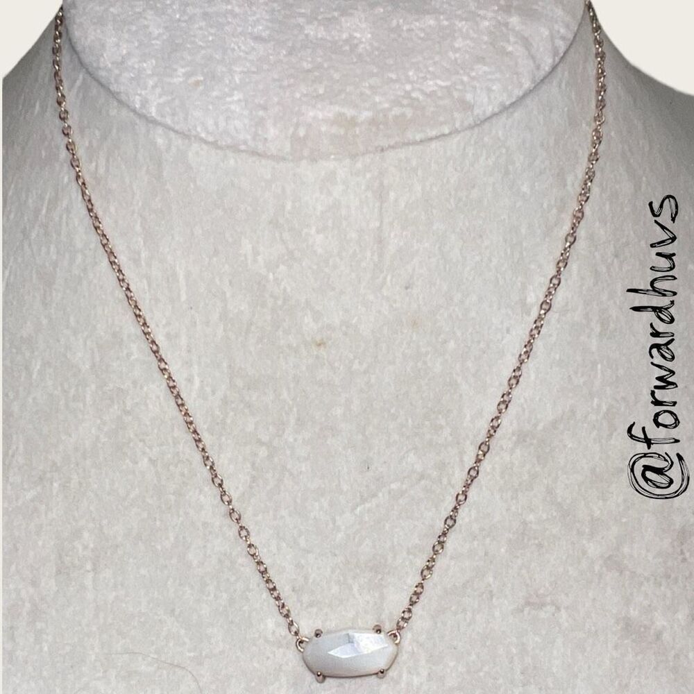 Kendra Scott Ever Necklace – Rose Gold - Believed to Be Mother-of-Pearl
